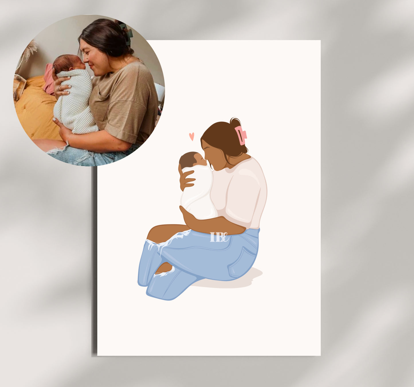 Custom Mother & Child Illustration FLASH SALE