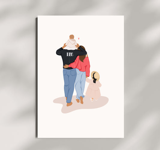 Young Family iIllustration