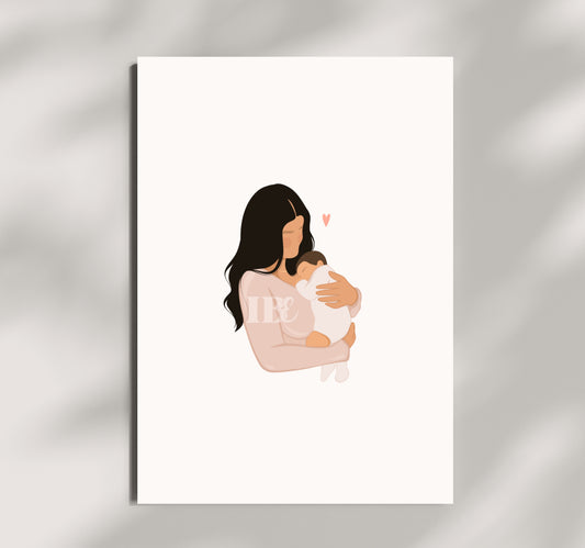 Mother & Child Illustration