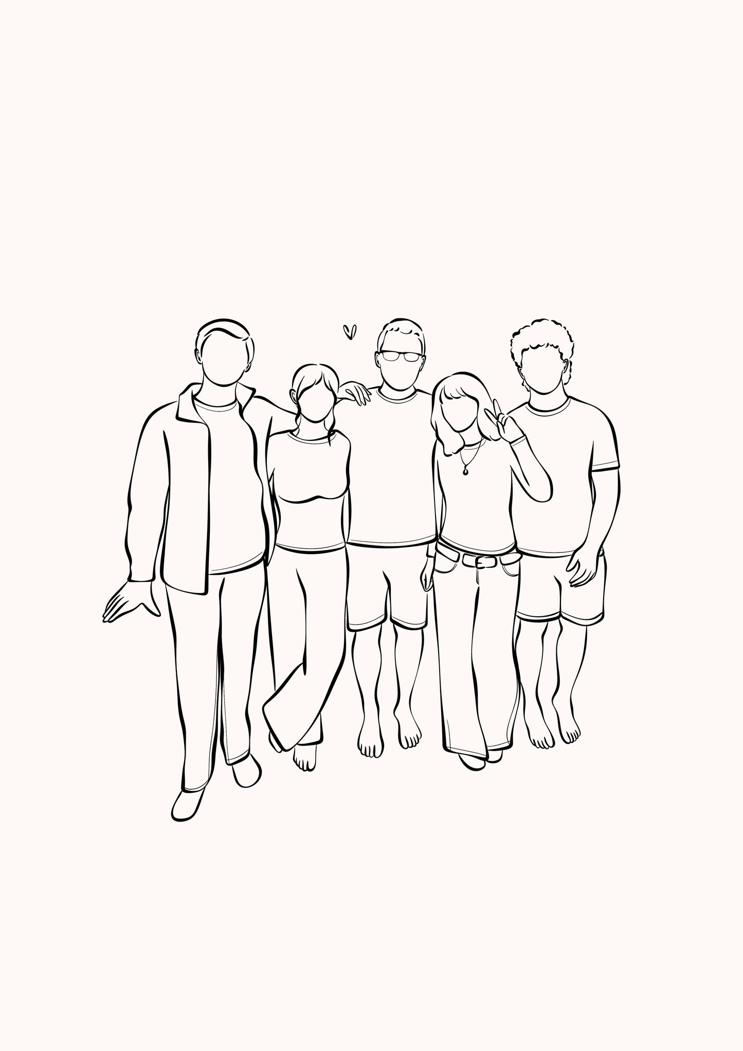 Faceless Line Drawing