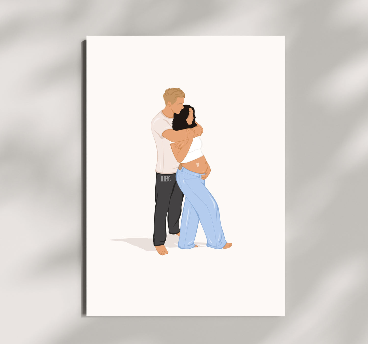 Mum & Dad Pregnancy Illustration
