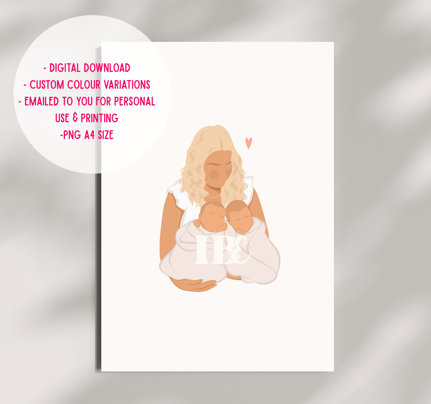 Twin Mama Illustration