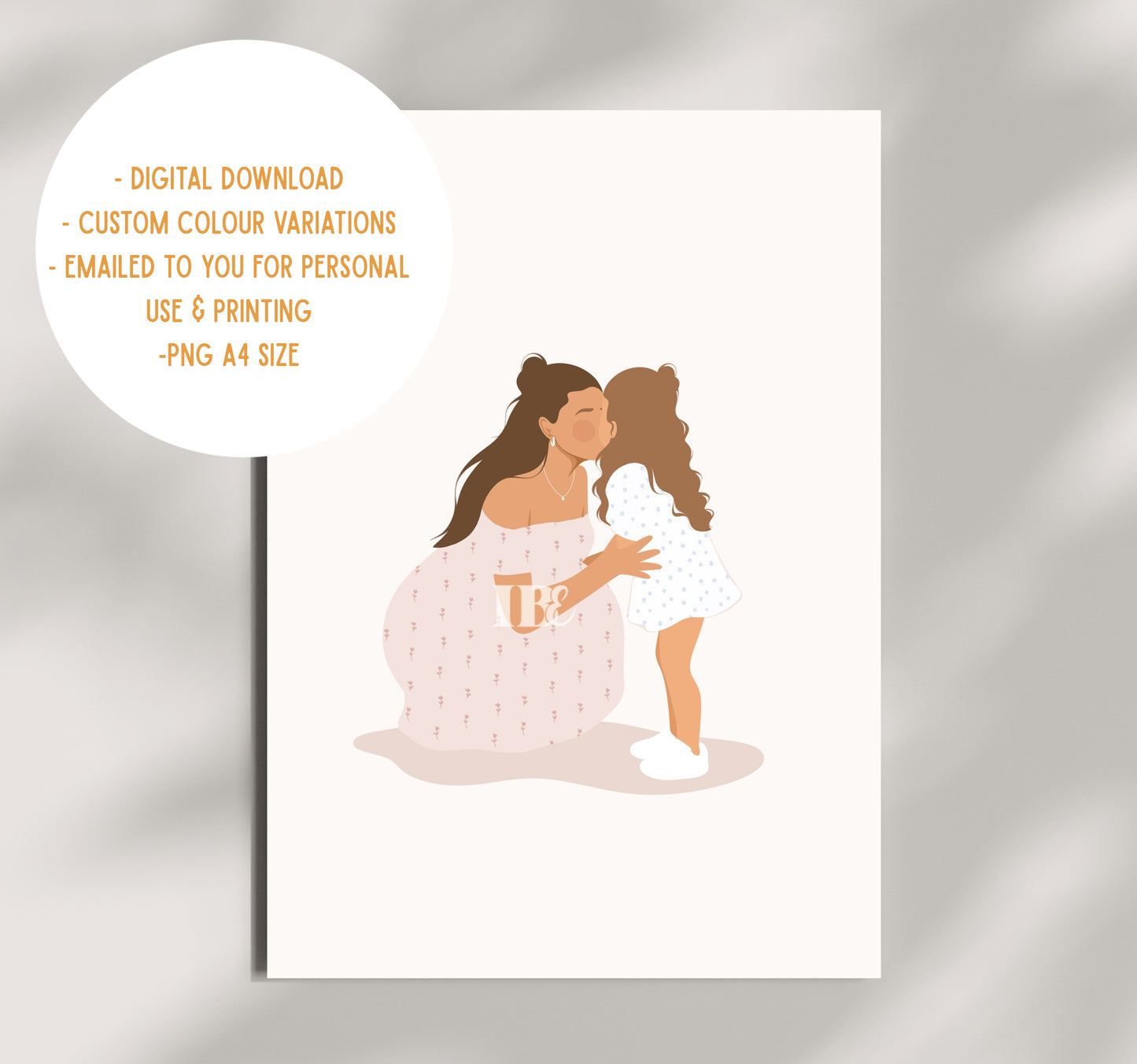 Mother & Child Illustration
