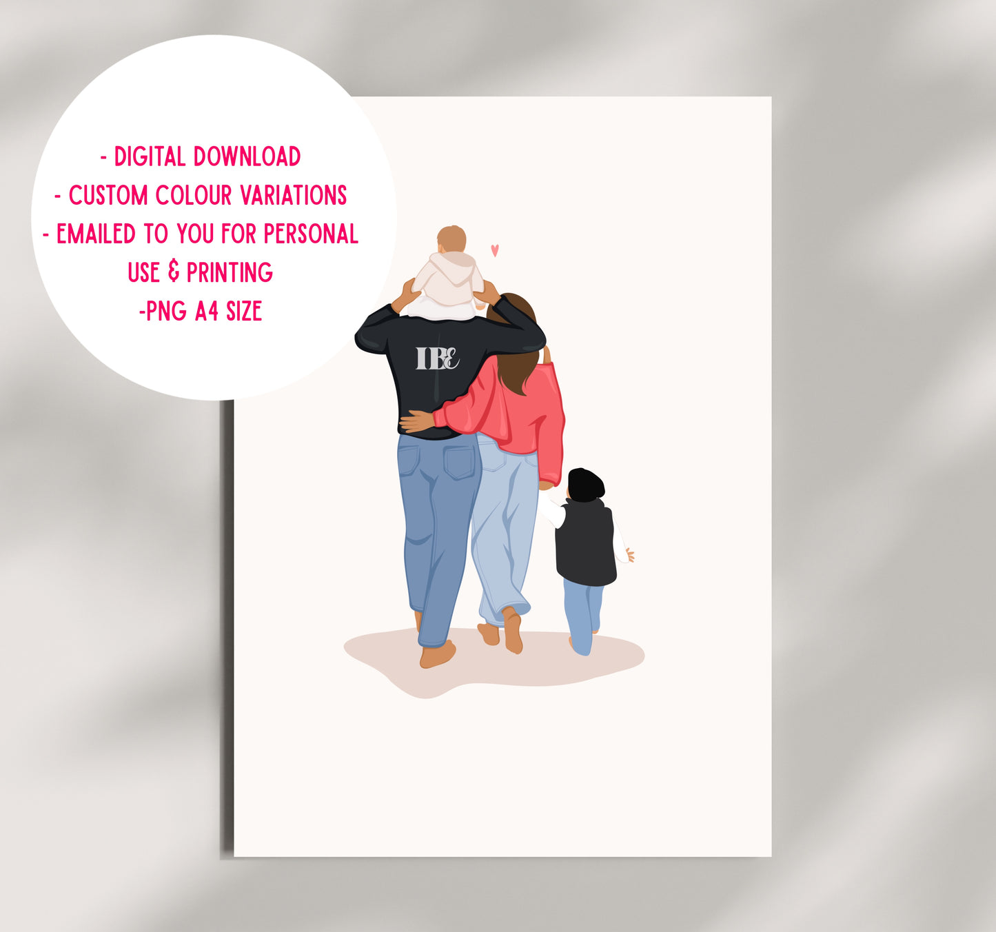 Young Family iIllustration