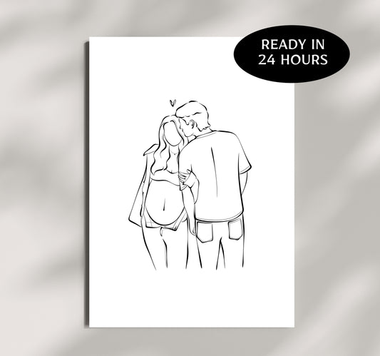 Faceless Line Drawing