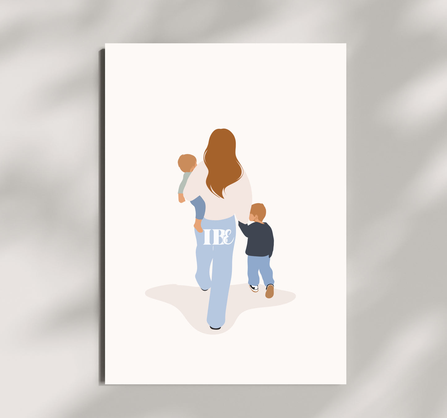 Mother & Multiple Children Illustration