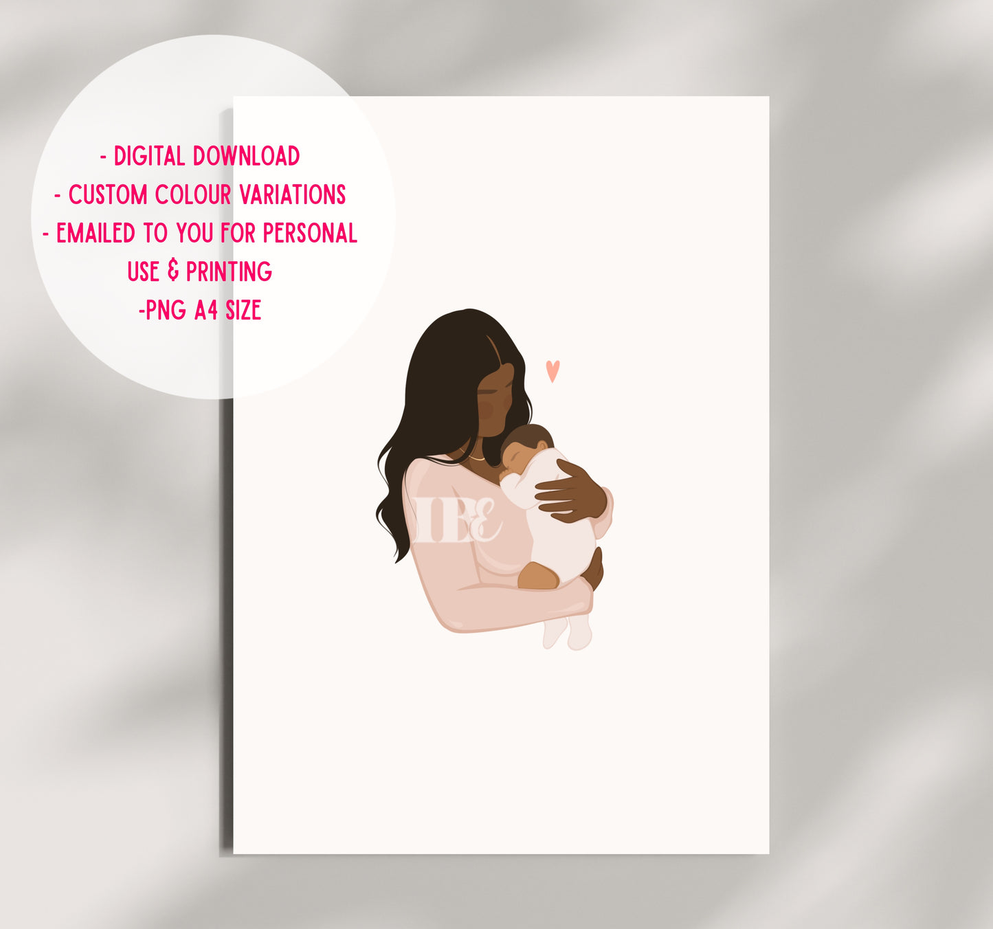 Mother & Child Illustration