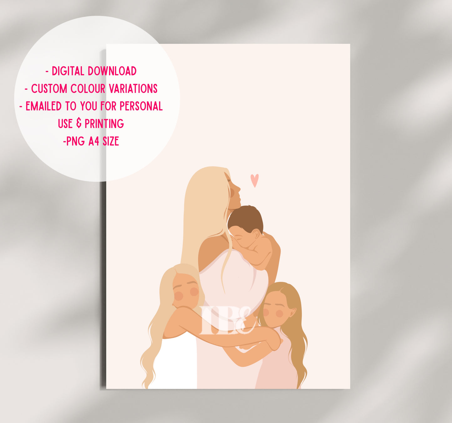 Mother & Children iIllustration