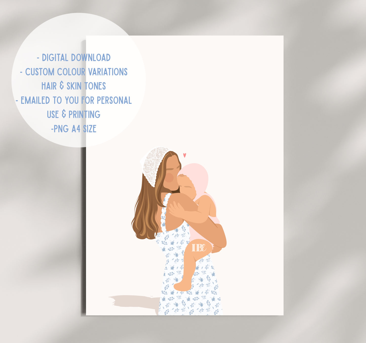 Mother & Child Illustration
