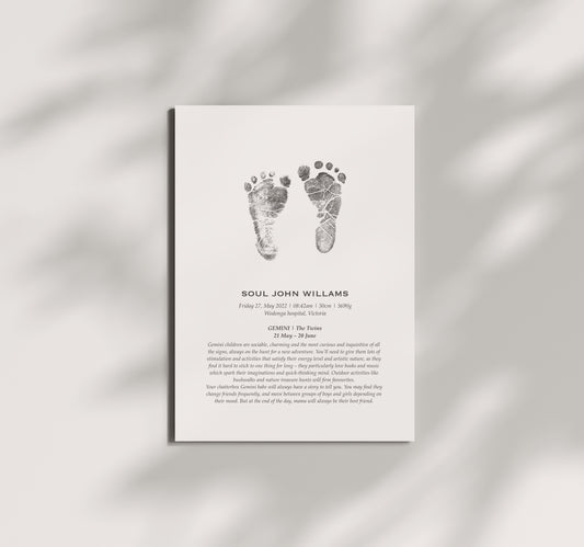 Foot Print Birth Print