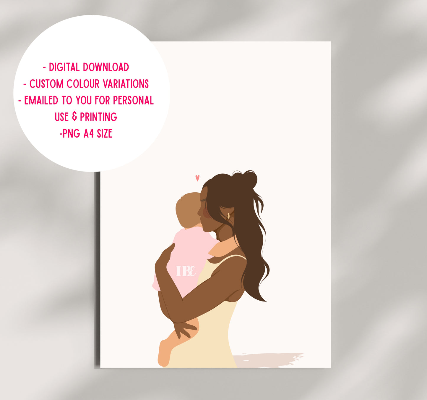 Mother & Toddler Illustration