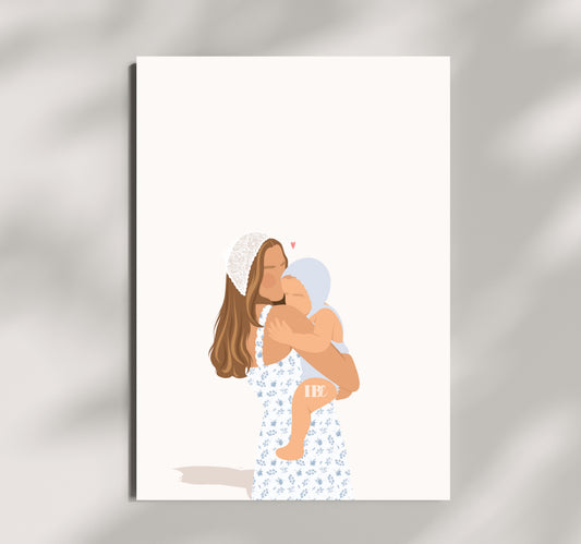 Mother & Child Illustration