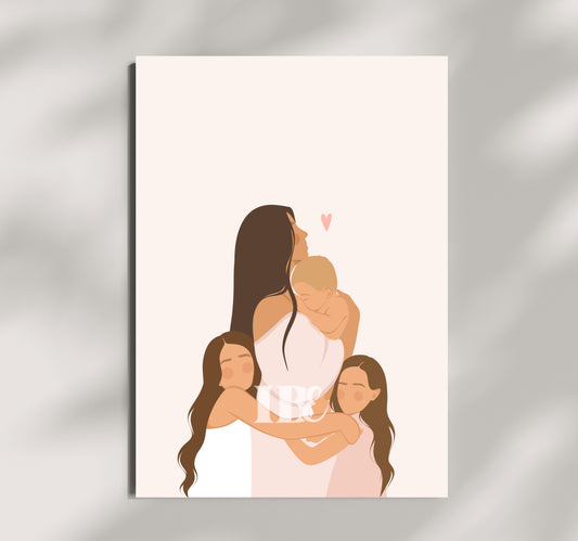 Mother & Children iIllustration