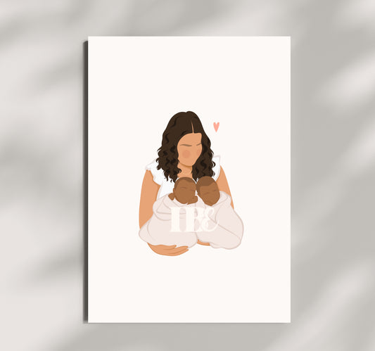 Twin Mama Illustration